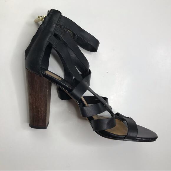 Dolce Vita Women's Black Brown Nolin High-Heel Open Toe Strappy Sandals Size 9.5 - Picture 3 of 10